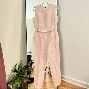 Valentino Open-Back Bow Jumpsuit, Size 8